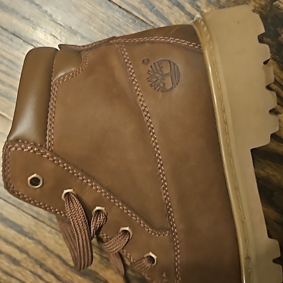 Timberland 6" Hiking Lace Up Boots Brown 8m EUC - Picture 8 of 12